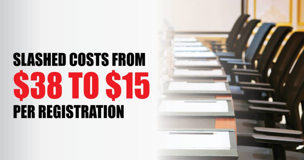 Slashed Seminar Marketing Costs from $38 to $15 per registration