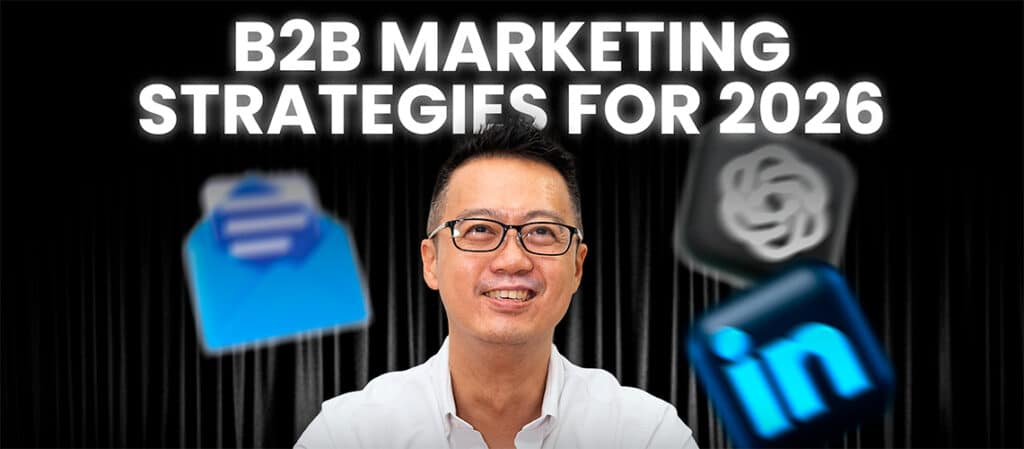 The 6 best ways to generate B2B leads in 2025-2026, featuring direct mail, cold email, and AI SEO strategies.